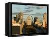 Downtown and Gateway Arch at Sunset, St. Louis, Missouri, USA-Walter Bibikow-Framed Stretched Canvas