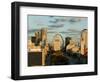 Downtown and Gateway Arch at Sunset, St. Louis, Missouri, USA-Walter Bibikow-Framed Photographic Print