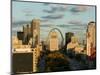 Downtown and Gateway Arch at Sunset, St. Louis, Missouri, USA-Walter Bibikow-Mounted Photographic Print