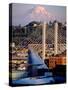 Downtown and Mt. Rainier, Tacoma, Washington-Charles Crust-Stretched Canvas