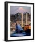 Downtown and Mt. Rainier, Tacoma, Washington-Charles Crust-Framed Photographic Print