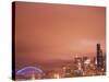 Downtown and Qwest Field, Seattle, King County, Washington, USA-Brent Bergherm-Stretched Canvas