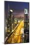 Downtown and Sheikh Zayed Road Looking Towards the Burj Kalifa, Dubai, United Arab Emirates-Peter Adams-Mounted Photographic Print