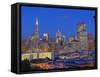 Downtown and Transamerica Building, San Francisco, California, Usa-Marco Simoni-Framed Stretched Canvas