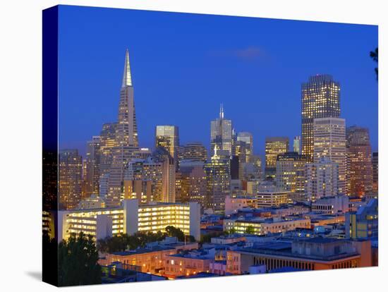 Downtown and Transamerica Building, San Francisco, California, Usa-Marco Simoni-Stretched Canvas