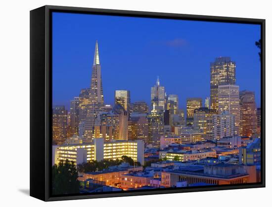 Downtown and Transamerica Building, San Francisco, California, Usa-Marco Simoni-Framed Stretched Canvas