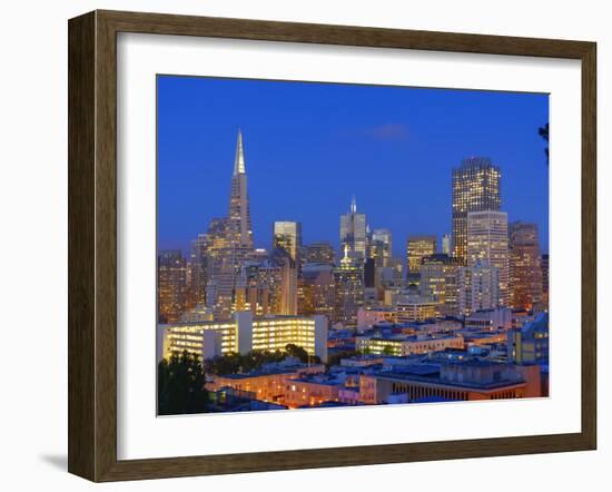 Downtown and Transamerica Building, San Francisco, California, Usa-Marco Simoni-Framed Photographic Print