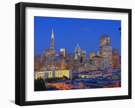 Downtown and Transamerica Building, San Francisco, California, Usa-Marco Simoni-Framed Photographic Print