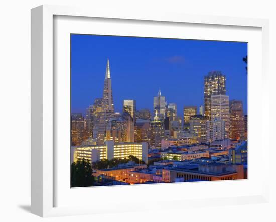 Downtown and Transamerica Building, San Francisco, California, Usa-Marco Simoni-Framed Photographic Print