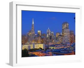 Downtown and Transamerica Building, San Francisco, California, Usa-Marco Simoni-Framed Photographic Print