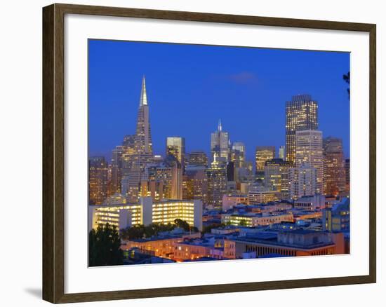 Downtown and Transamerica Building, San Francisco, California, Usa-Marco Simoni-Framed Photographic Print