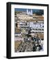 Downtown Area Overlooked by Large Christian Church in Hill Station of Coonor, Tamil Nadu, India-Tony Waltham-Framed Photographic Print