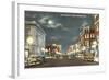 Downtown at Night, Anniston, Alabama-null-Framed Art Print