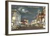 Downtown at Night, Anniston, Alabama-null-Framed Art Print