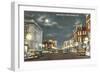 Downtown at Night, Anniston, Alabama-null-Framed Art Print