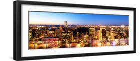 Downtown at Night, Central Park from Top of the Rock Oberservation Deck, Rockefeller Center, NYC-Philippe Hugonnard-Framed Photographic Print