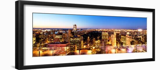 Downtown at Night, Central Park from Top of the Rock Oberservation Deck, Rockefeller Center, NYC-Philippe Hugonnard-Framed Photographic Print