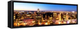 Downtown at Night, Central Park from Top of the Rock Oberservation Deck, Rockefeller Center, NYC-Philippe Hugonnard-Framed Stretched Canvas