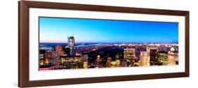 Downtown at Night, Central Park from Top of the Rock Oberservation Deck, Rockefeller Center, NYC-Philippe Hugonnard-Framed Photographic Print