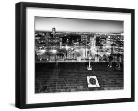 Downtown at Night, Top of the Rock Oberservation Deck, Rockefeller Center, New York City-Philippe Hugonnard-Framed Premium Photographic Print