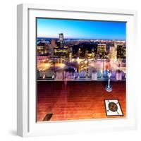 Downtown at Night, Top of the Rock Oberservation Deck, Rockefeller Center, New York City-Philippe Hugonnard-Framed Photographic Print