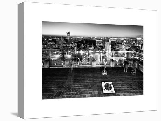 Downtown at Night, Top of the Rock Oberservation Deck, Rockefeller Center, New York City-Philippe Hugonnard-Stretched Canvas