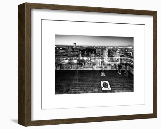 Downtown at Night, Top of the Rock Oberservation Deck, Rockefeller Center, New York City-Philippe Hugonnard-Framed Art Print