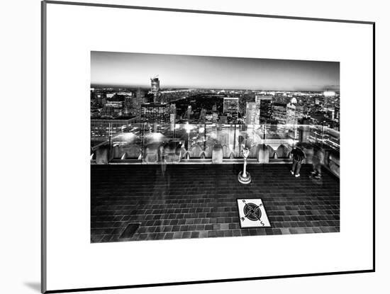 Downtown at Night, Top of the Rock Oberservation Deck, Rockefeller Center, New York City-Philippe Hugonnard-Mounted Art Print