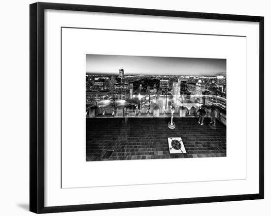 Downtown at Night, Top of the Rock Oberservation Deck, Rockefeller Center, New York City-Philippe Hugonnard-Framed Art Print