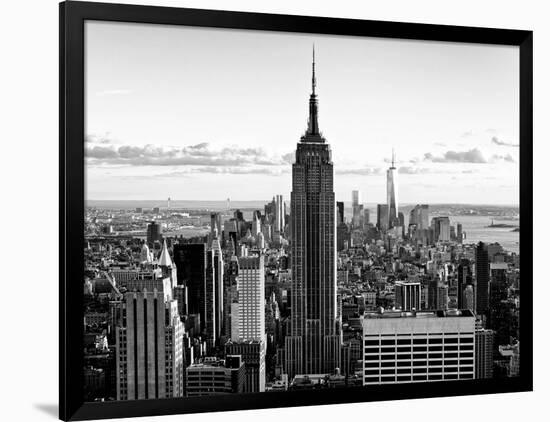 Downtown at Sunset, Empire State Building and One World Trade Center (1WTC), Manhattan, New York-Philippe Hugonnard-Framed Photographic Print