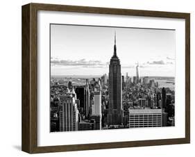 Downtown at Sunset, Empire State Building and One World Trade Center (1WTC), Manhattan, New York-Philippe Hugonnard-Framed Photographic Print