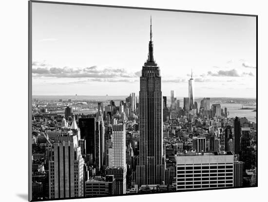 Downtown at Sunset, Empire State Building and One World Trade Center (1WTC), Manhattan, New York-Philippe Hugonnard-Mounted Photographic Print