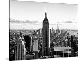 Downtown at Sunset, Empire State Building and One World Trade Center (1WTC), Manhattan, New York-Philippe Hugonnard-Stretched Canvas