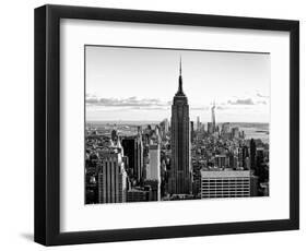 Downtown at Sunset, Empire State Building and One World Trade Center (1WTC), Manhattan, New York-Philippe Hugonnard-Framed Photographic Print