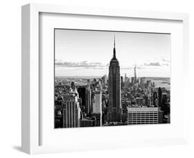 Downtown at Sunset, Empire State Building and One World Trade Center (1WTC), Manhattan, New York-Philippe Hugonnard-Framed Photographic Print