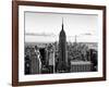 Downtown at Sunset, Empire State Building and One World Trade Center (1WTC), Manhattan, New York-Philippe Hugonnard-Framed Photographic Print