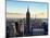 Downtown at Sunset, Empire State Building and One World Trade Center (1WTC), Manhattan, New York-Philippe Hugonnard-Mounted Photographic Print