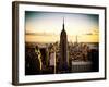 Downtown at Sunset, Empire State Building and One World Trade Center (1WTC), Manhattan, New York-Philippe Hugonnard-Framed Photographic Print