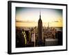 Downtown at Sunset, Empire State Building and One World Trade Center (1WTC), Manhattan, New York-Philippe Hugonnard-Framed Photographic Print