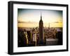 Downtown at Sunset, Empire State Building and One World Trade Center (1WTC), Manhattan, New York-Philippe Hugonnard-Framed Photographic Print