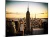 Downtown at Sunset, Empire State Building and One World Trade Center (1WTC), Manhattan, New York-Philippe Hugonnard-Mounted Photographic Print