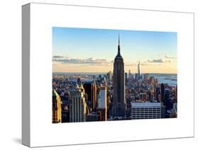 Downtown at Sunset, Empire State Building and One World Trade Center (1WTC), Manhattan, New York-Philippe Hugonnard-Stretched Canvas