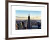 Downtown at Sunset, Empire State Building and One World Trade Center (1WTC), Manhattan, New York-Philippe Hugonnard-Framed Art Print