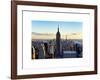 Downtown at Sunset, Empire State Building and One World Trade Center (1WTC), Manhattan, New York-Philippe Hugonnard-Framed Art Print