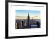 Downtown at Sunset, Empire State Building and One World Trade Center (1WTC), Manhattan, New York-Philippe Hugonnard-Framed Art Print