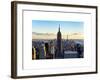 Downtown at Sunset, Empire State Building and One World Trade Center (1WTC), Manhattan, New York-Philippe Hugonnard-Framed Art Print