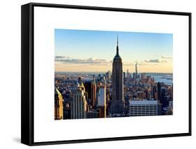 Downtown at Sunset, Empire State Building and One World Trade Center (1WTC), Manhattan, New York-Philippe Hugonnard-Framed Stretched Canvas