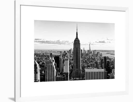 Downtown at Sunset, Empire State Building and One World Trade Center (1WTC), Manhattan, New York-Philippe Hugonnard-Framed Art Print