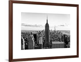 Downtown at Sunset, Empire State Building and One World Trade Center (1WTC), Manhattan, New York-Philippe Hugonnard-Framed Art Print