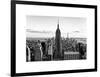 Downtown at Sunset, Empire State Building and One World Trade Center (1WTC), Manhattan, New York-Philippe Hugonnard-Framed Art Print